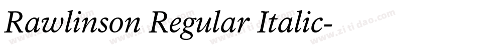 Rawlinson Regular Italic字体转换